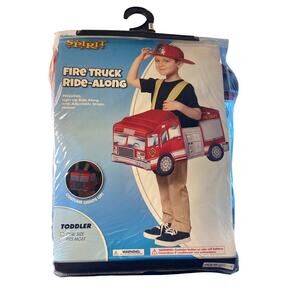 Spirit Halloween toddler fire truck ride along costume
